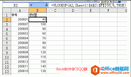 vlookup函數應用實例